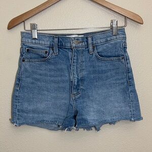 Denim Forum The ‘50s Arlo Short Blue Raw Hem Jean Shorts